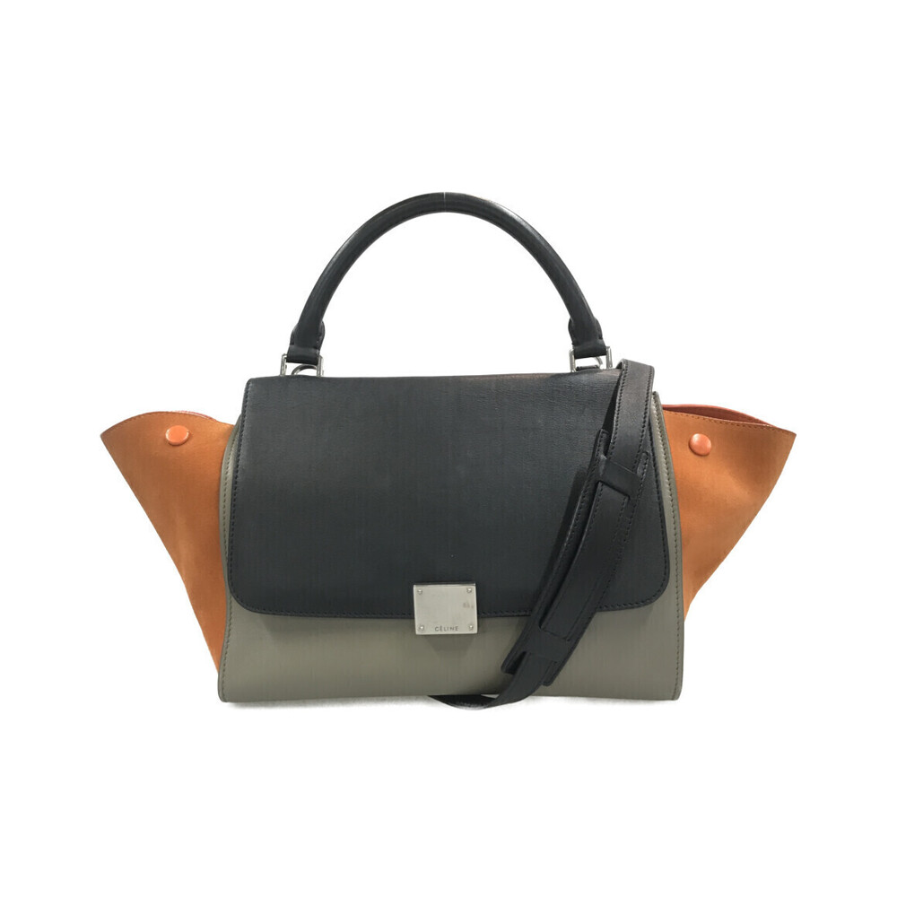 Celine black Bag Trapeze orange Shoulder gray - Picture 2 of 6